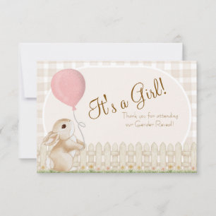 Carte De Remerciements Quel sera notre petit lapin? Révélation du sexe