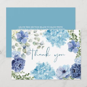 Carte De Remerciements Quelque chose de bleu avant de faire hydrangea nup