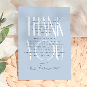 Carte De Remerciements Quelque Chose de Bleu   Élégante Fête de Mariage a