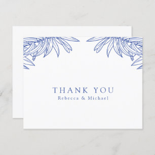 Carte De Remerciements Quelque chose de bleu simple main tiré Mariage bot