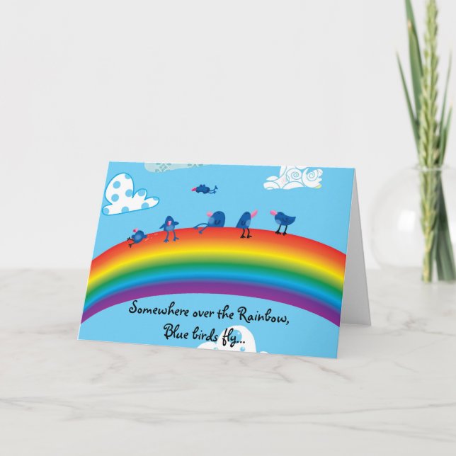Carte De Remerciements Quelque part au-dessus de l'arc-en-ciel (Devant)