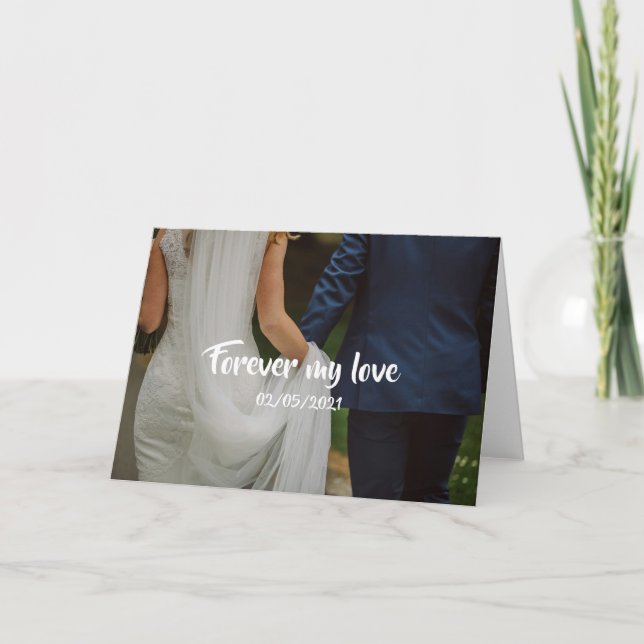 Carte De Remerciements Quelques photos et histoire d'amour (Devant)