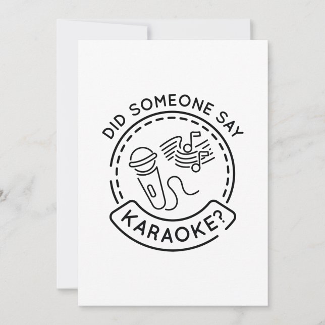 Carte De Remerciements Quelqu'Un A Dit Karaoke (Devant)