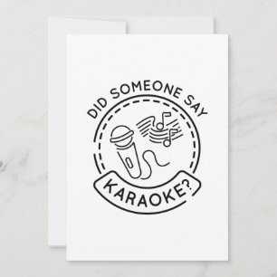 Carte De Remerciements Quelqu'Un A Dit Karaoke