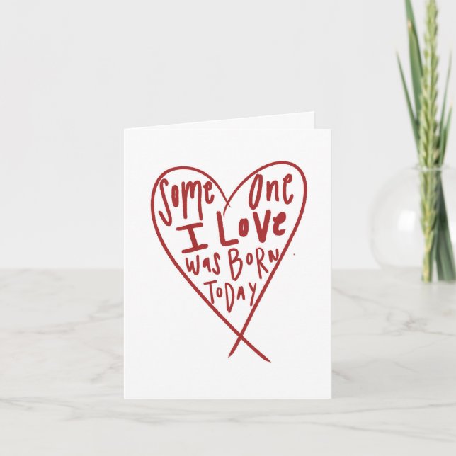 Carte De Remerciements Quelqu'Un Que J'Aime Est Né Aujourd'Hui (Devant)