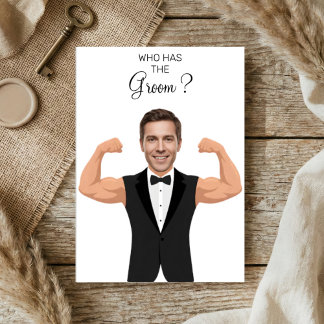 Carte De Remerciements Qui a le design de fitness pour smoking de groom d