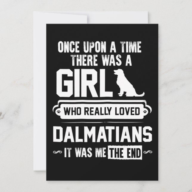Carte De Remerciements Qui aimait vraiment les Dalmatiens (Devant)