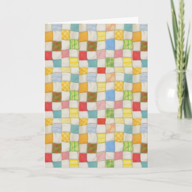 Carte de remerciements QUILT CRAZY (Devant)