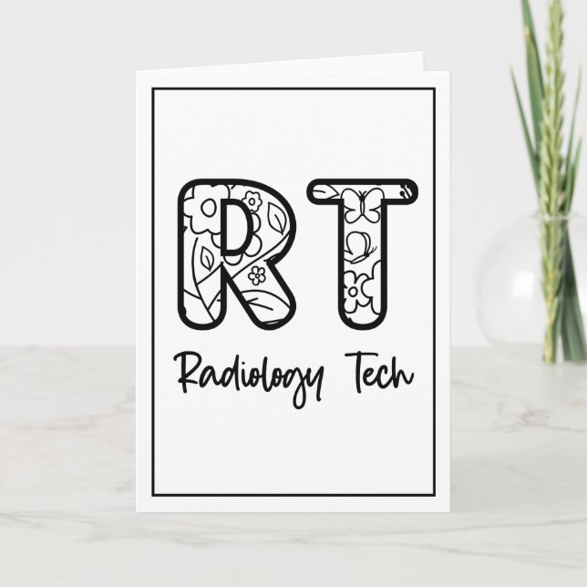 Carte De Remerciements Radiologie Tech RT Rad Technicien Rad Cadeaux de r (Devant)