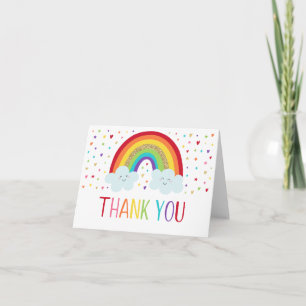 Carte De Remerciements Rainbow Birthday Thank You