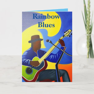 Carte De Remerciements Rainbow Blues
