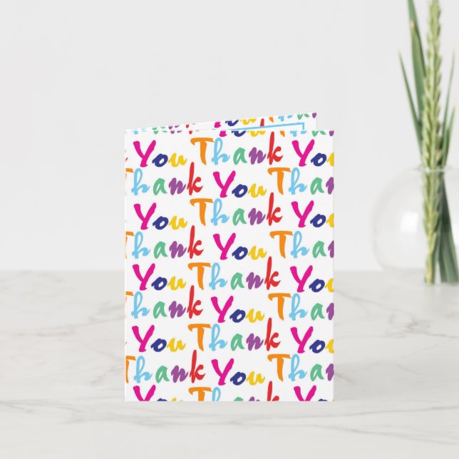 Carte De Remerciements Rainbow Brushstroke Gratitude Thank You Card (Devant)