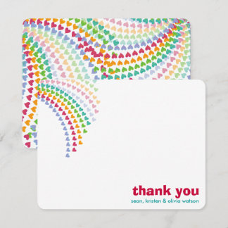 Carte De Remerciements Rainbow Hearts amusants arrose le Baby shower Whim