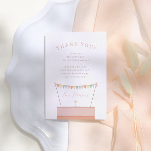 Carte De Remerciements Rainbow Layer Cake Girl Photo Anniversaire