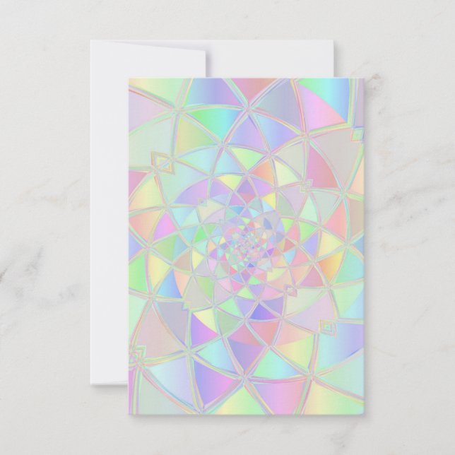 Carte De Remerciements Rainbow Pastel Vitrail (Devant)