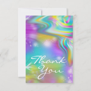 Carte de remerciements Rainbow Swirl