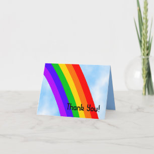Carte De Remerciements Rainbow Thank You