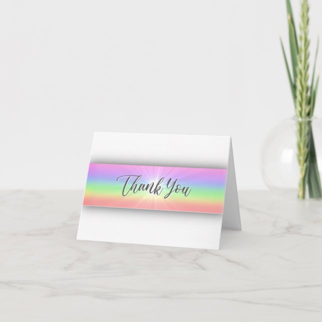 Carte De Remerciements Rainbow Thank You Card (Blank Inside) (Devant)