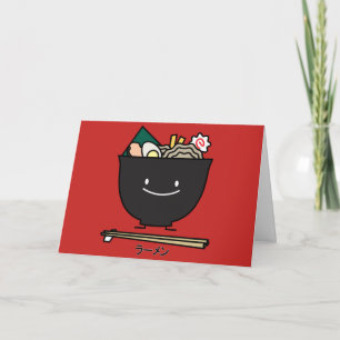 Carte De Remerciements Ramen Bowl chopstick porc algues nouilles japonais