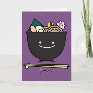 Carte De Remerciements Ramen Bowl chopstick porc algues nouilles japonais