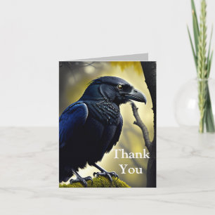 Carte De Remerciements Raven rustique - Natures Guardian