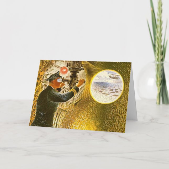 Carte De Remerciements Ravilier - Commandant d'un sous-marin (Devant)