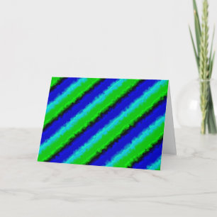 Carte De Remerciements Rayures de verre brisé bleu vert