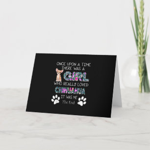 Carte De Remerciements Re Était Une Fille Qui Aimait Vraiment Chihuahua