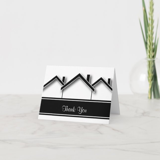Carte De Remerciements Real Estate Thank (Devant)