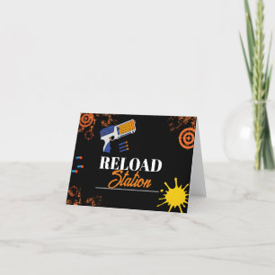 Carte De Remerciements Recharger Station Dart Gun Anniversaire Fourniture