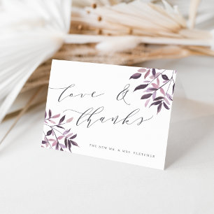 Carte De Remerciements Récolte Rougeur Mariage Remerciements