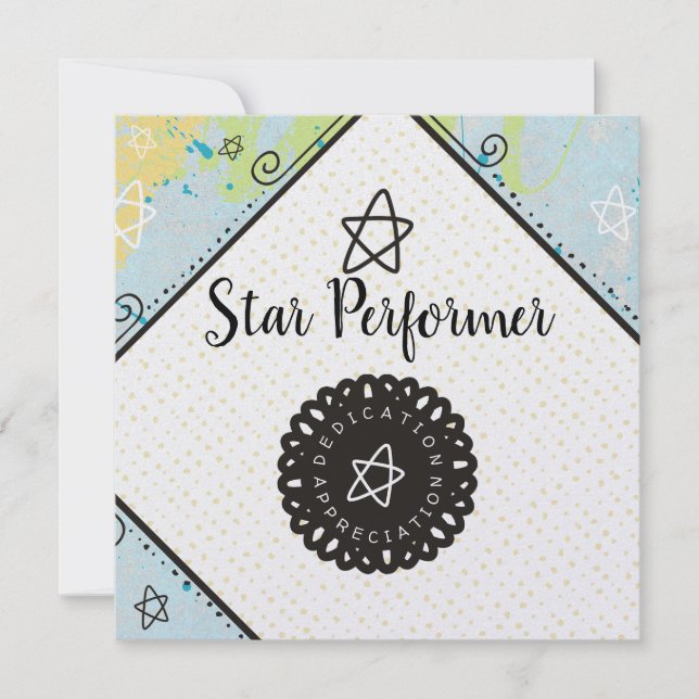 Carte De Remerciements récompense supérieure abstraite d'appréciation des (Devant)