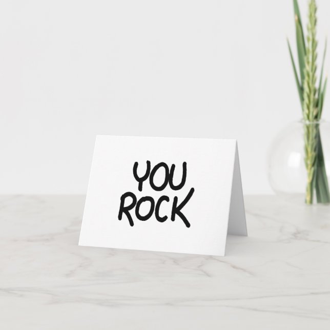 Carte De Remerciements Reconnaissance de You Rock Louange positive pour l (Devant)