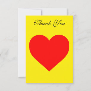 Carte De Remerciements Red Heart Heat Pop Art