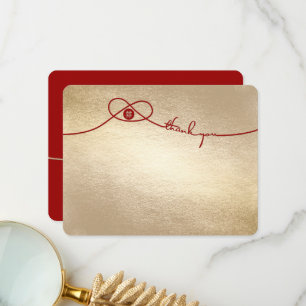 Carte De Remerciements Red Knot Union Double Bonheur Mariage chinois