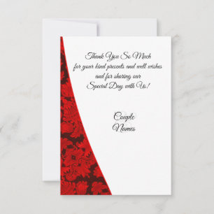 Carte De Remerciements Red Paisley