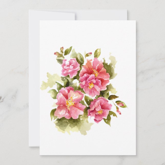 Carte De Remerciements Red Rose Group pour Monogram (Devant)