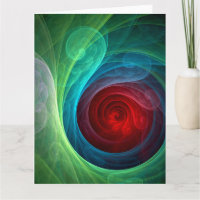 Red Storm Floral Modern Abstract Art Color Pattern