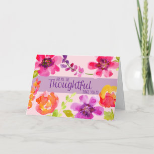 Carte De Remerciements Réfléchi