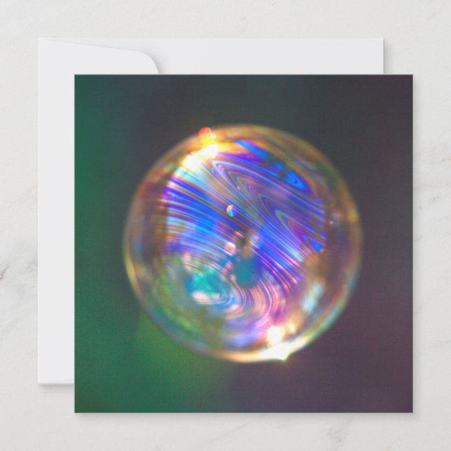 Carte De Remerciements Réflexion de bulle flottante (Devant)