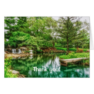 Carte de remerciements Réflexions vert printemps