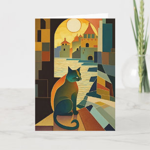 Carte De Remerciements Regard de chat : Romances cubistes en Afrique du N