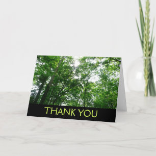 Carte De Remerciements Regardant les arbres d'été