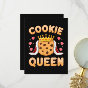 Carte De Remerciements Reine des cookies mignonne Amoureuse de la pâtisse