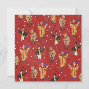 Carte De Remerciements Rejoignez le motif de cirque