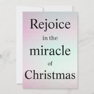 Carte De Remerciements Réjouissez-vous du miracle de Noël