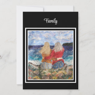 Carte De Remerciements Relations familiales Dames Ocean View Missing You