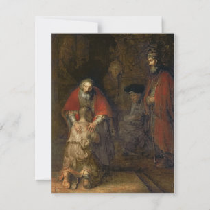 Carte De Remerciements Rembrandt - Retour Du Fils Prodigue