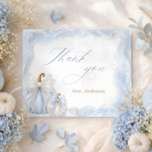 Carte De Remerciements Remerciement Baby Shower Arc-en-ciel Citrouille Bl