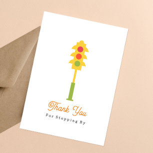 Carte De Remerciements Remerciement Baby Shower Retro Stop Light